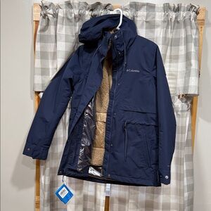 NEW w/ tags - Columbia Dark Blue Insulated Hooded Jacket